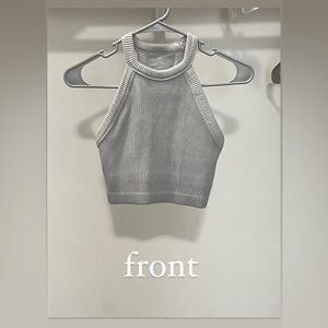 gray crop top from aerie